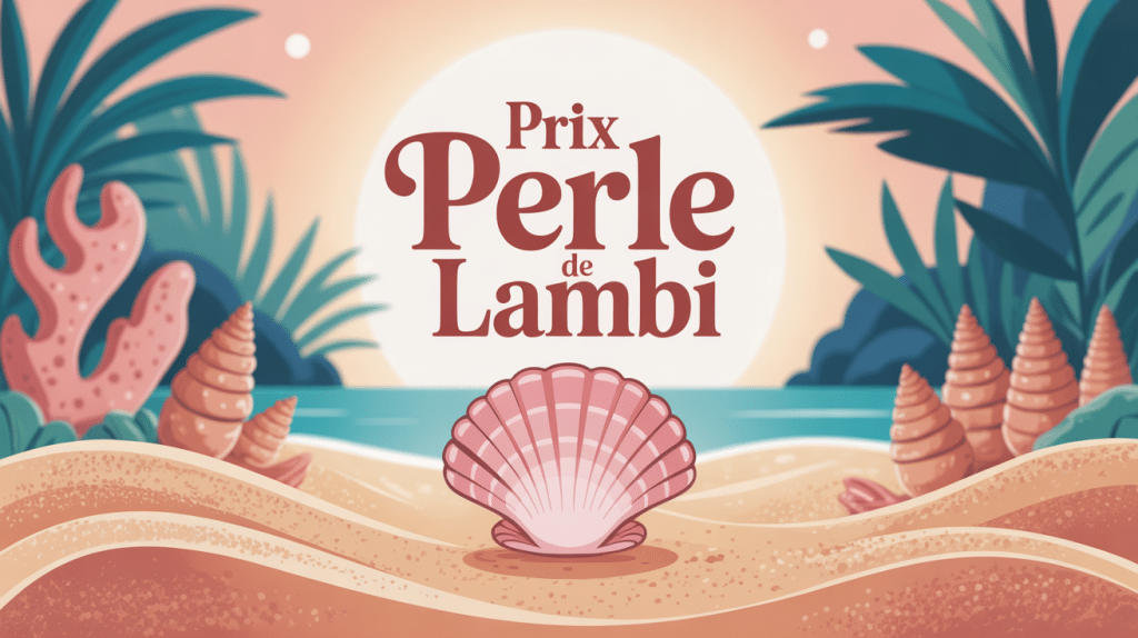 prix perle de lambi image élégante avec coquillages tropicaux