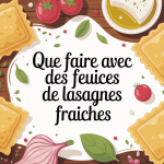 feuilles de lasagnes fraîches et ingrédients que faire avec des feuilles de lasagnes fraîches