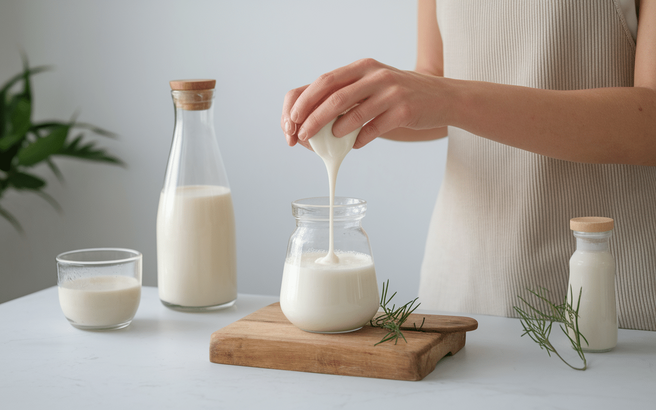 Recette lait fermenté ingrédients frais bocal onctueux
