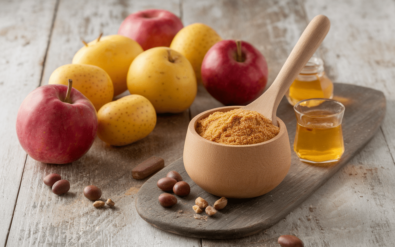 Ingrédients pommes au four cannelle pommes cannelle sucre