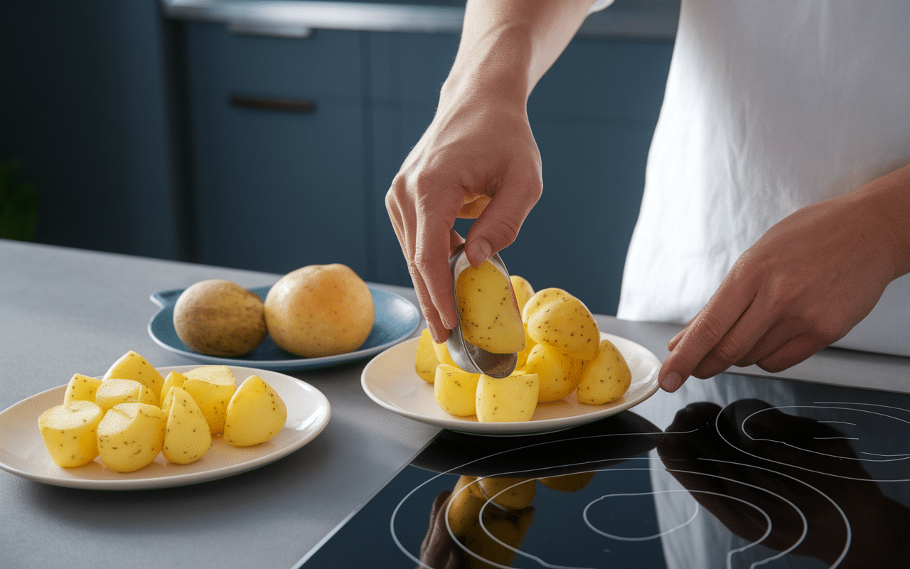 Préparation pommes au four cannelle plat cuisson