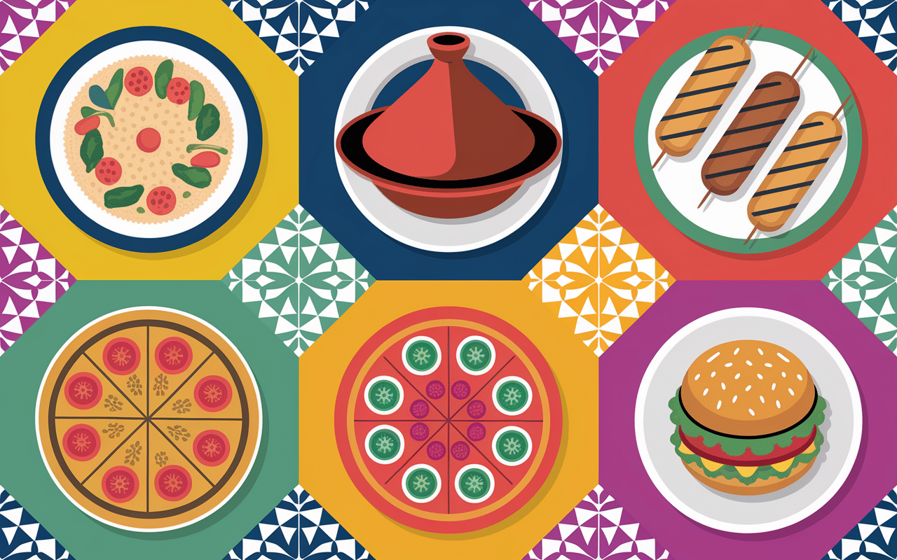 Plats variés resto halal Nice couscous tajine burger