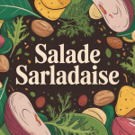 Salade sarladaise avec canard, pommes de terre, noix