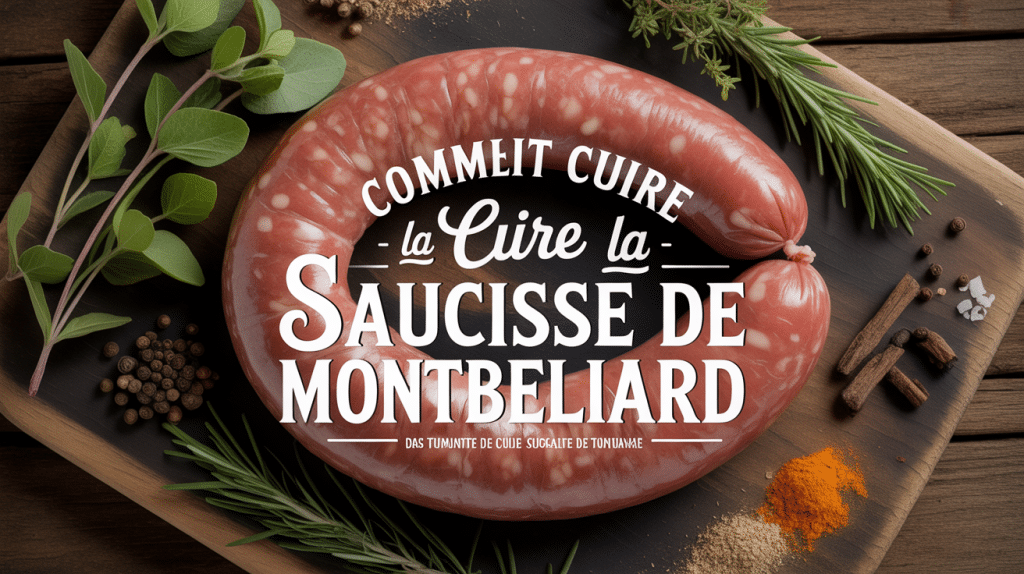 saucisse de montbeliard cuisson traditionnelle planche bois