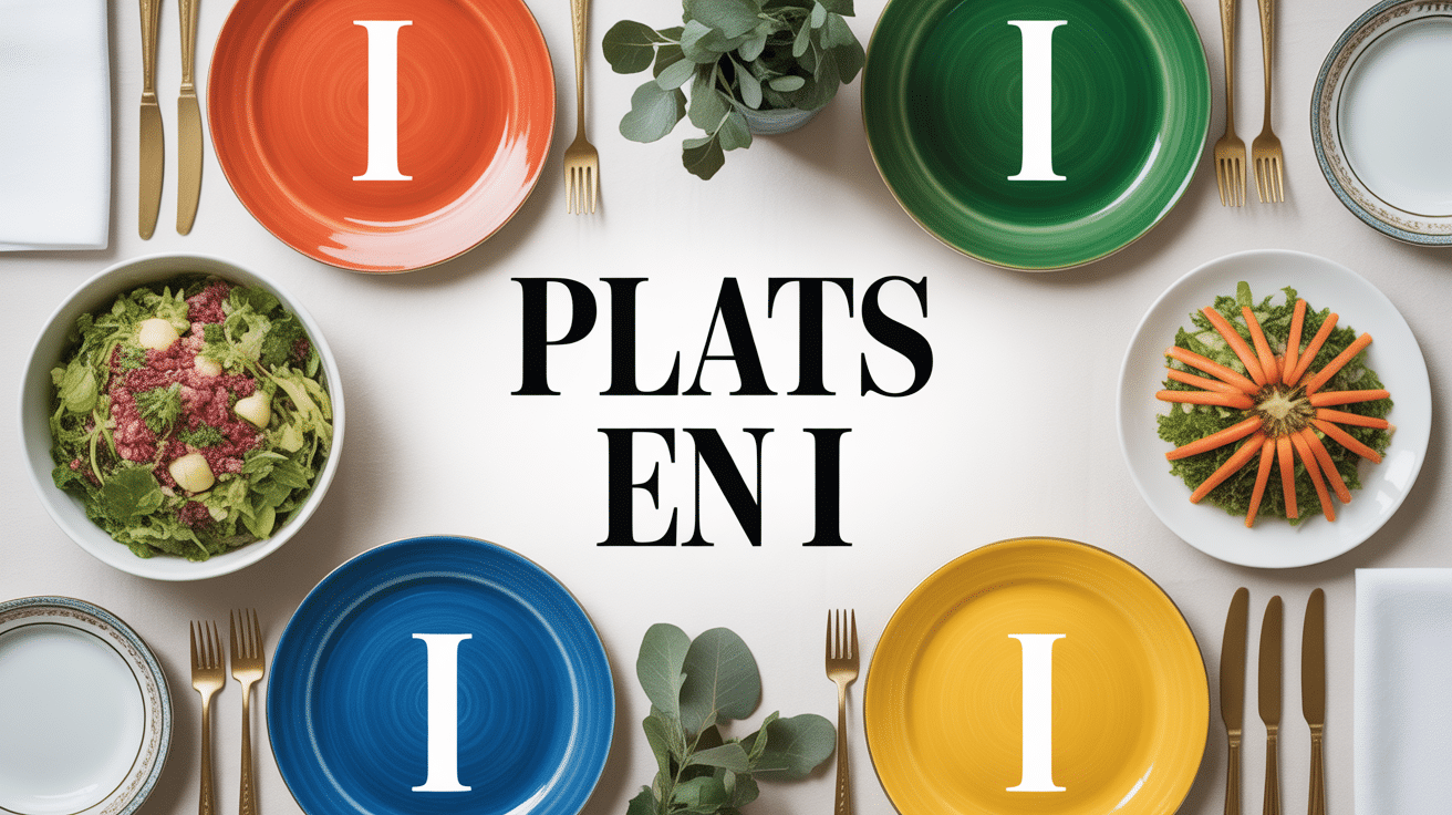 Table dressée avec plats en i variés