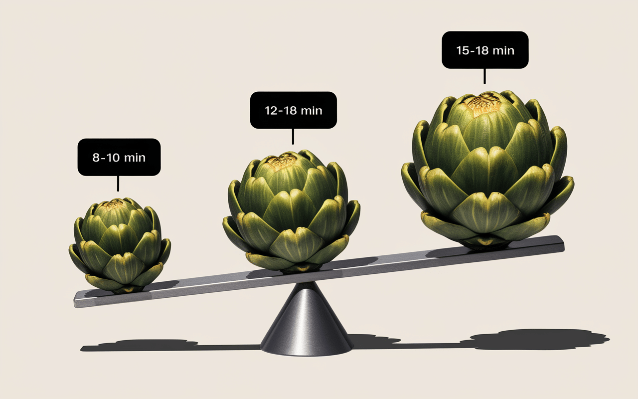 Temps de cuisson pour artichauts à la cocotte-minute selon taille et temps