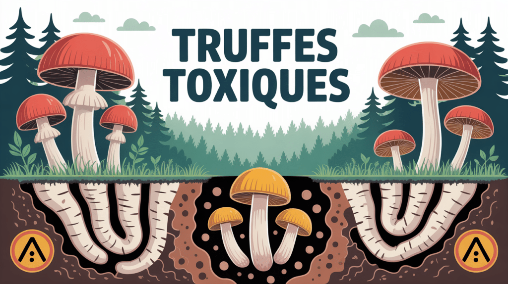 Alerte truffes toxiques forêt illustration