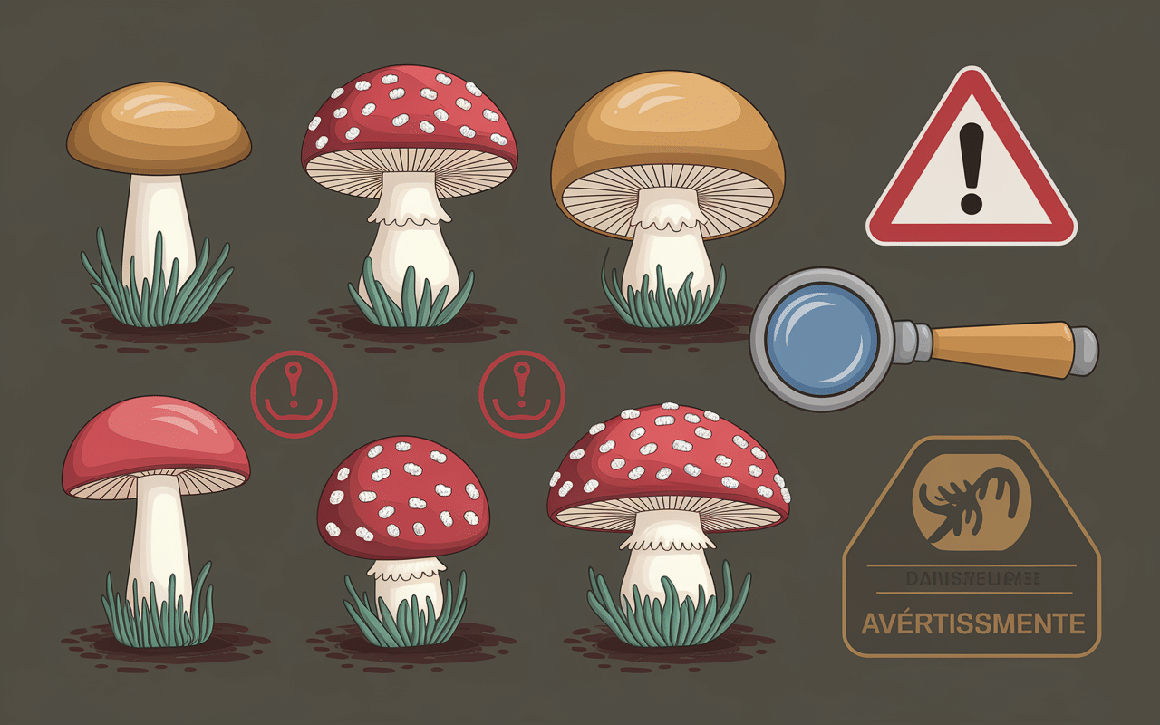Types truffes toxiques illustration danger