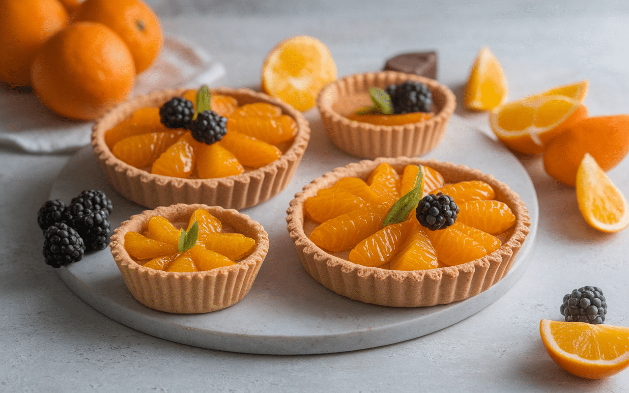 plateau déclinaisons tartelette clementine chocolats noix