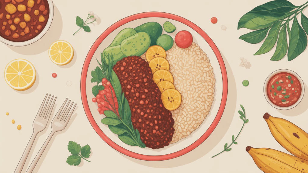 Visuel accompagnement accras de morue assiette centrale