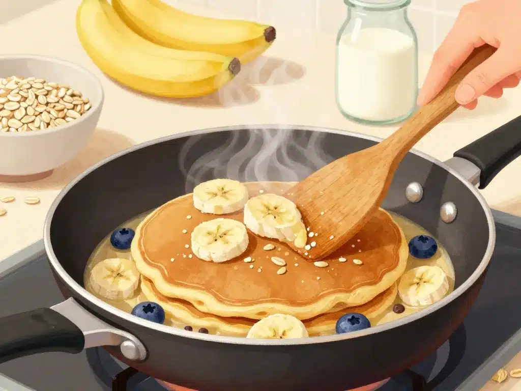 galette flocon d'avoine cuisson à la poêle