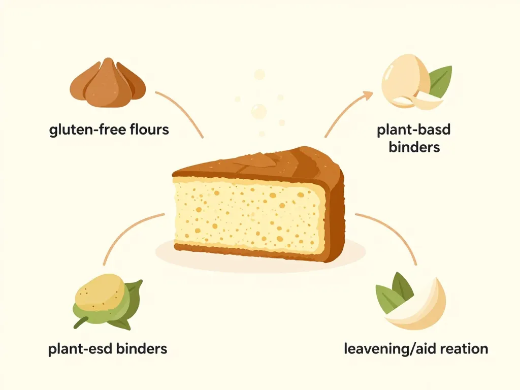 gateau vegan sans gluten schema structure moelleux