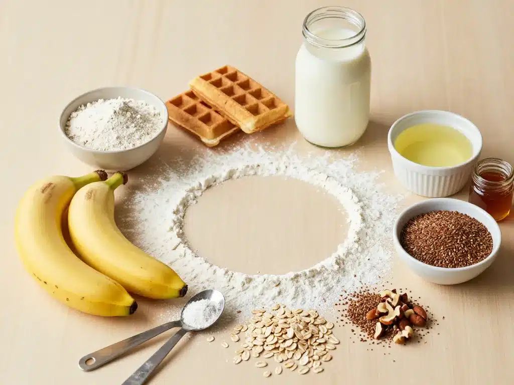 gaufres bananesques chicchew.fr ingrédients banane avoine farine