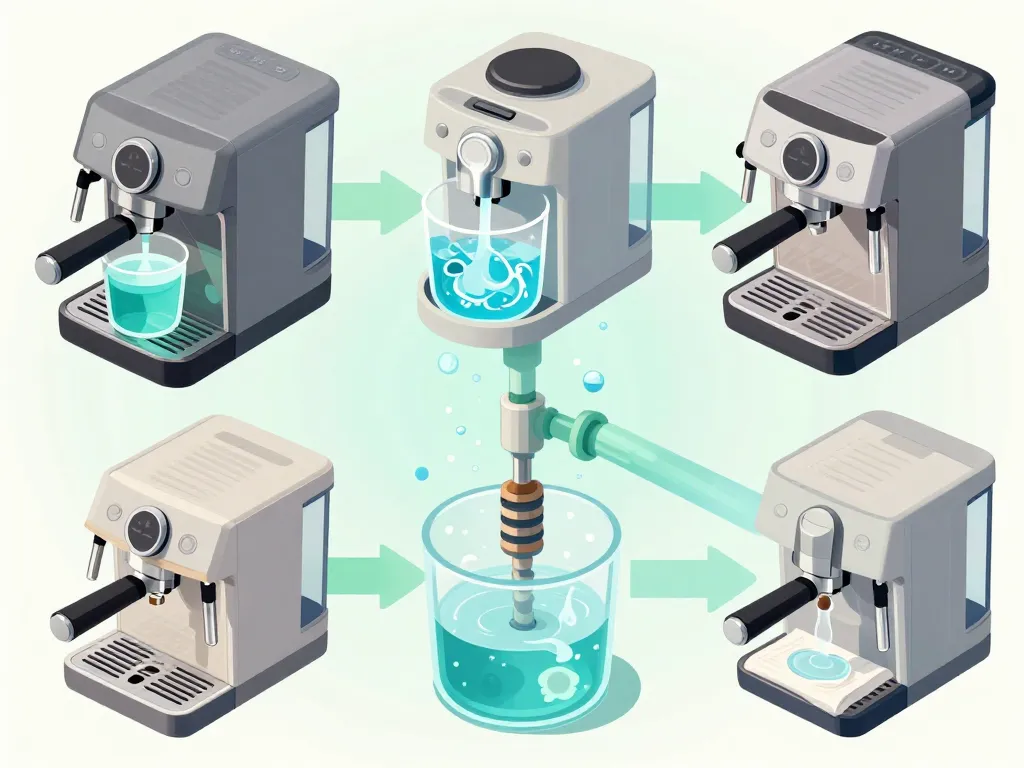 machine à café silvercrest problème détartrage étapes rinçage nettoyage