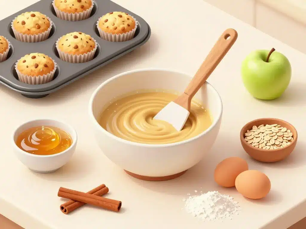 muffin compote de pomme healthy recette de base ingrédients et pâte