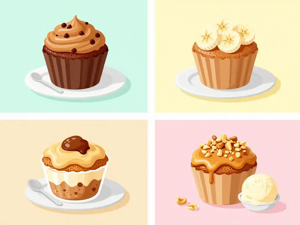 mug cake beurre de cacahuete versions chocolat banane sans œuf