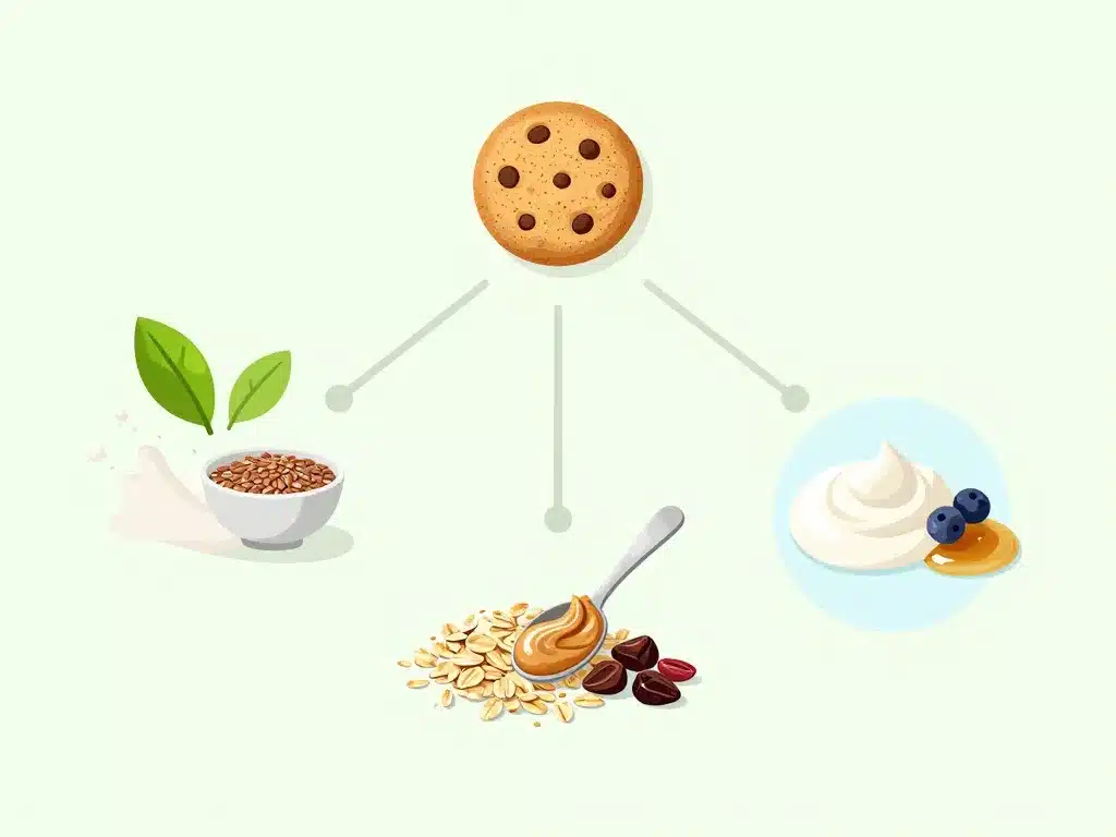 recette cookies proteiné, schéma des variantes