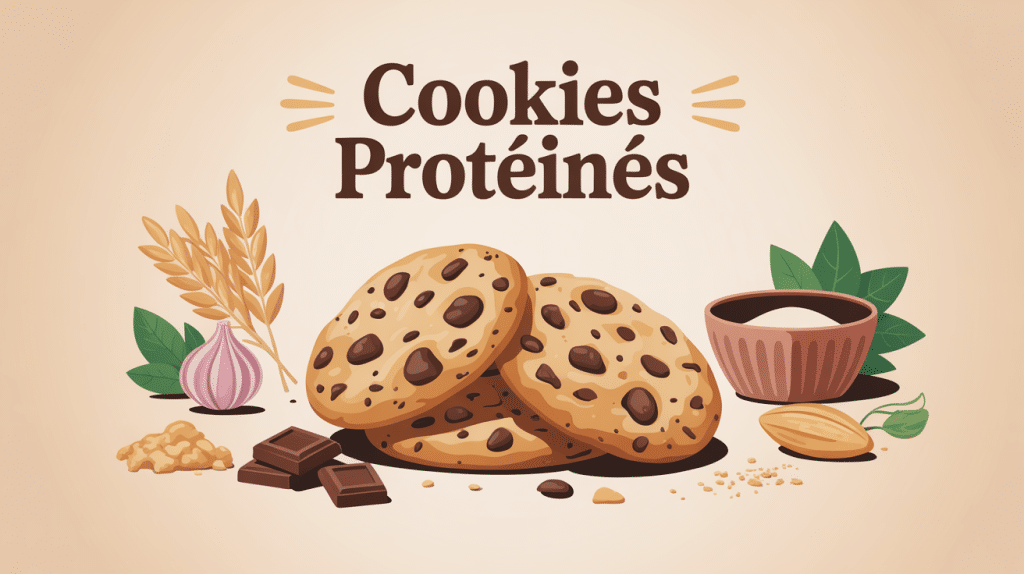 recette cookies proteiné, cookies protéinés maison en gros plan
