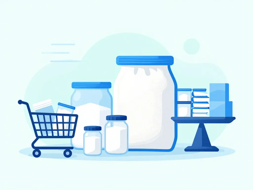 sucre en poudre le moins cher, formats familiaux et comparaison au kilo