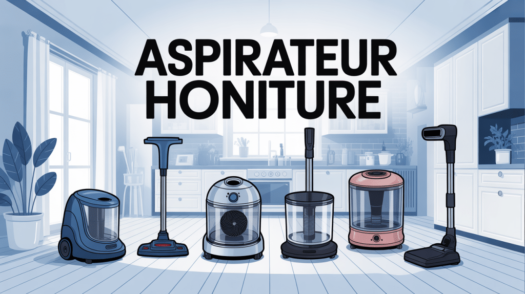 Vue globale aspirateur Honiture balai robot main