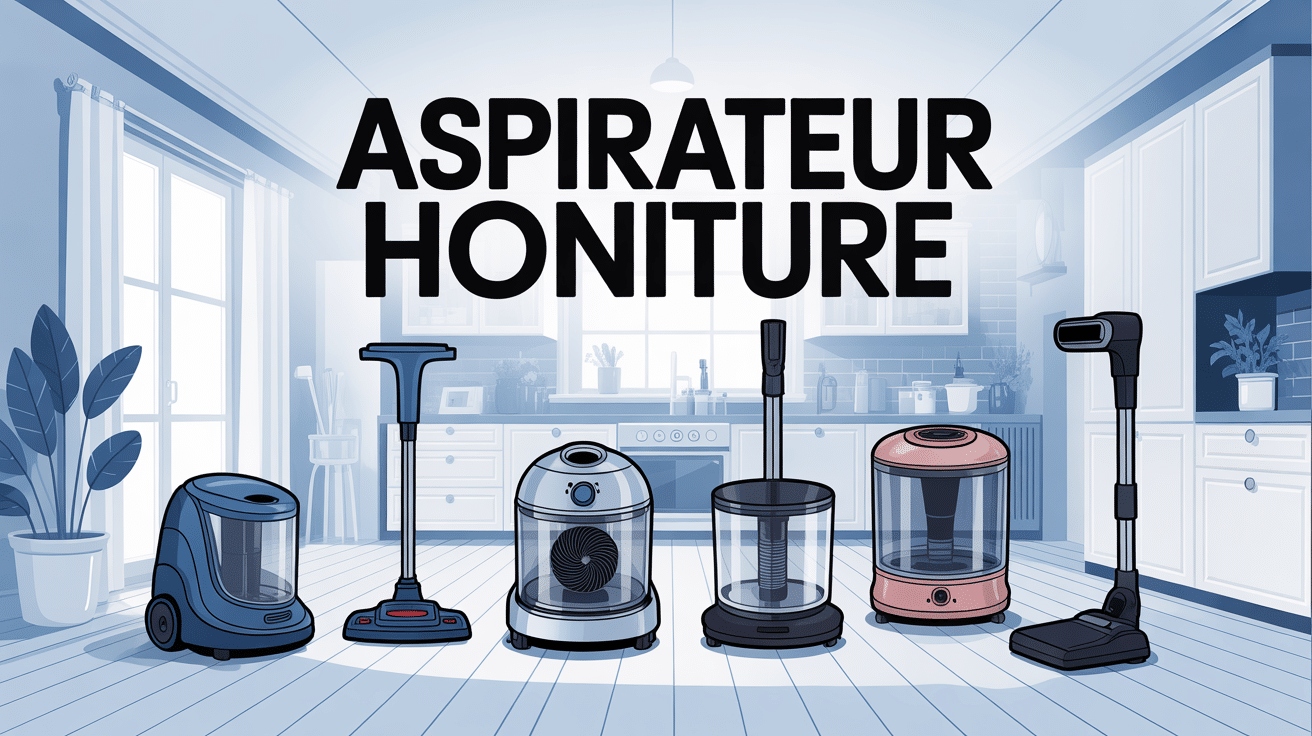Vue globale aspirateur Honiture balai robot main