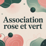 illustration association rose et vert déco mode graphisme