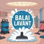 illustration balai lavant différents types pour sols