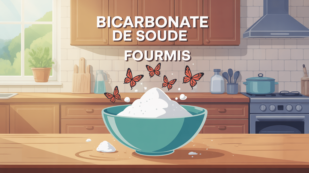 bicarbonate fourmis éloigne dans cuisine