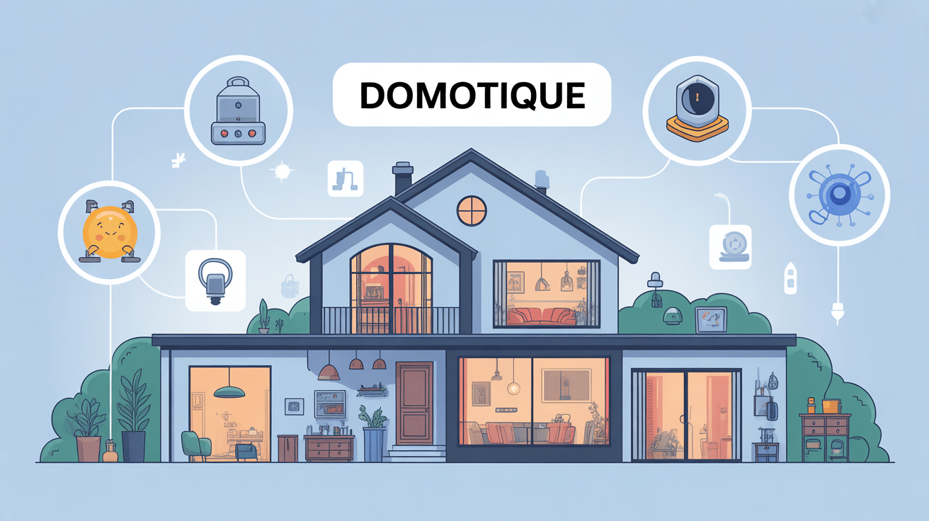 c'est quoi la domotique illustration vectorielle maison connectee