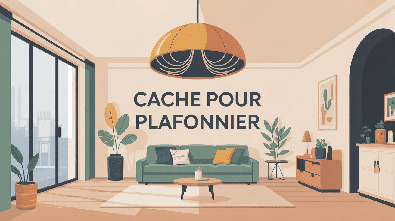 illustration cache pour plafonnier dans un intérieur contemporain