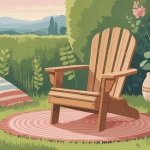 illustration chaise adirondak jardin