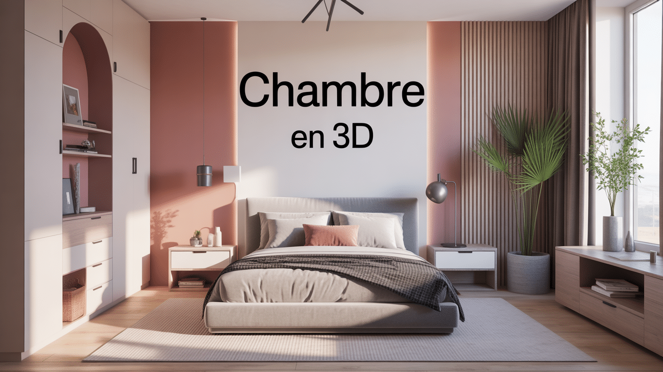 chambre en 3d illustration immersive moderne