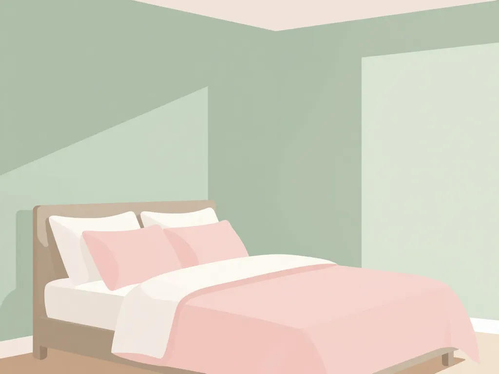 chambre vert sauge et rose palette couleur apaisante
