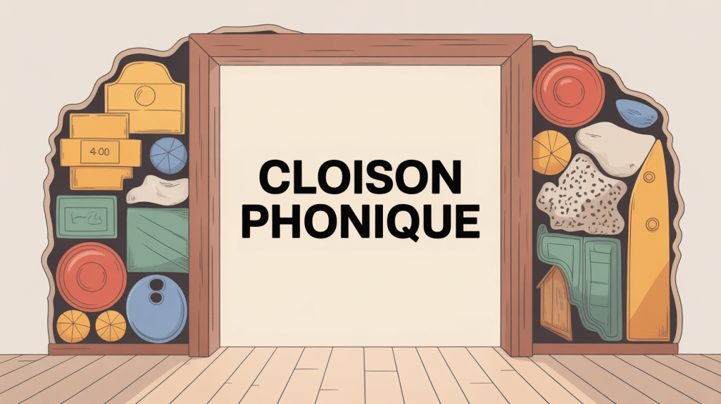 Schéma cloison phonique et isolation acoustique