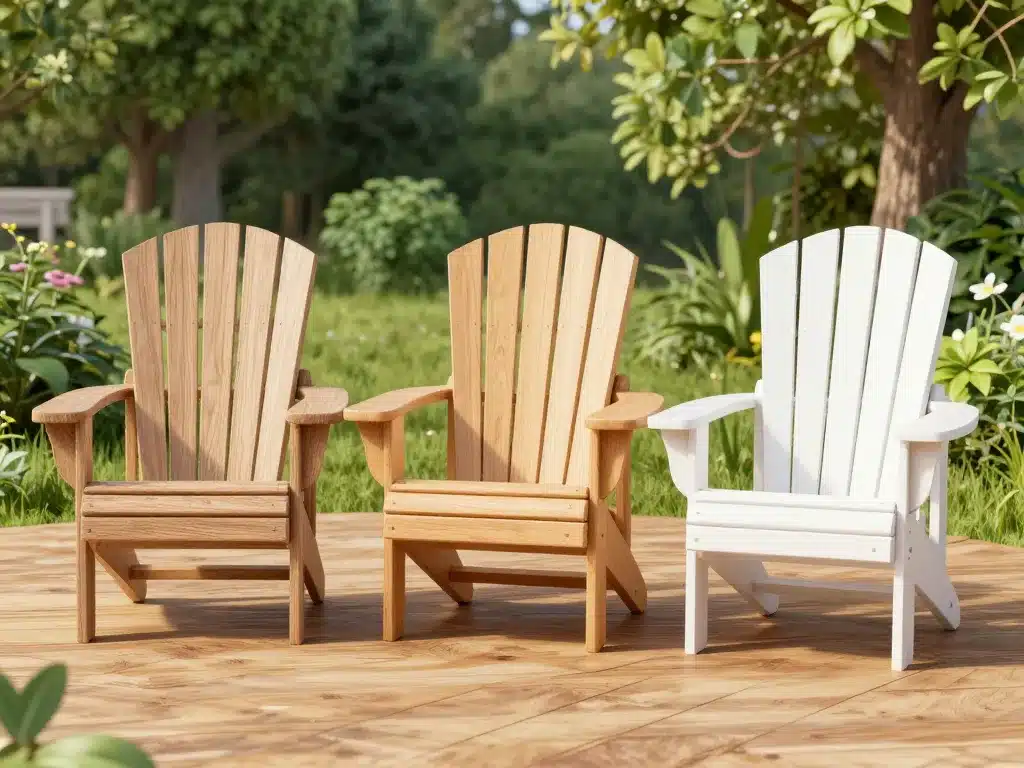 différents matériaux chaise adirondak extérieur