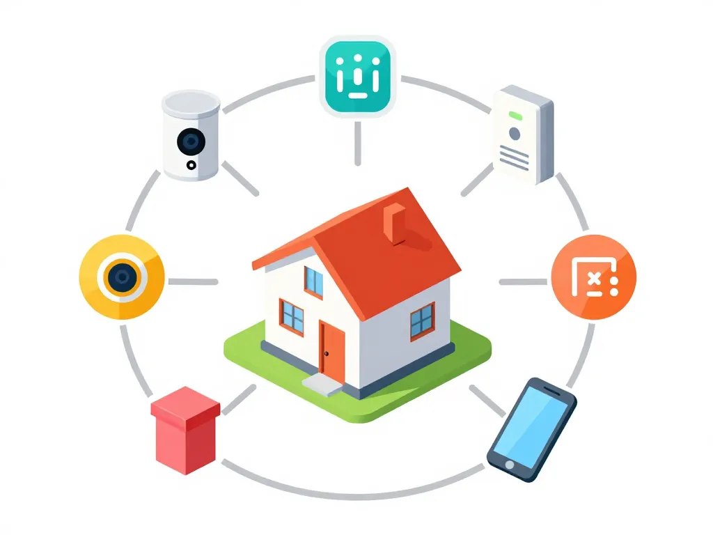 schéma fonctionnement alarme maison qiara