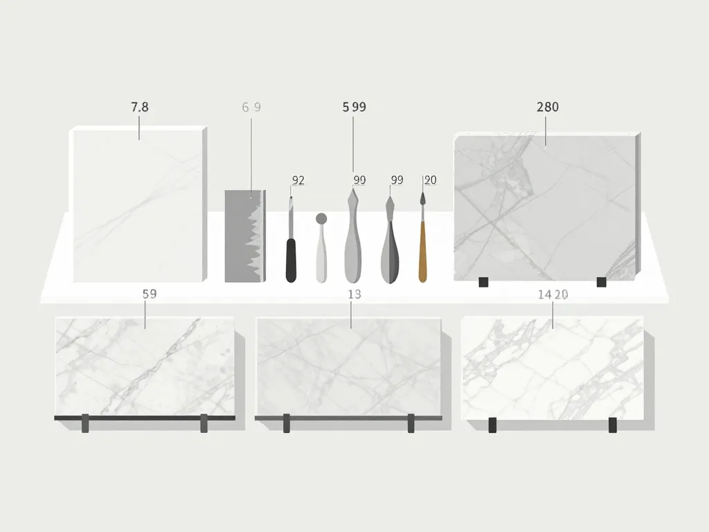 prix plan de travail marbre schéma facteurs coût