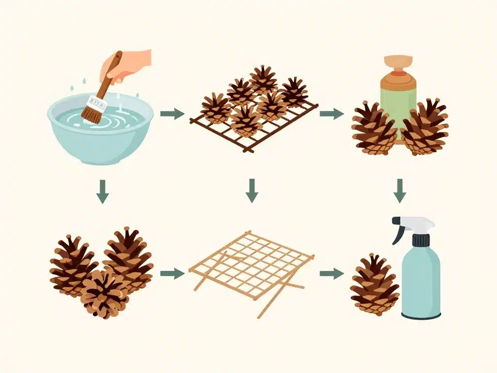 deco pomme de pin pour l'extérieur preparation protection