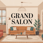 Grand salons ambiance conviviale divisée en zones design