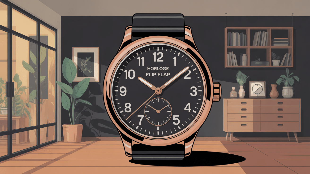 Horloge flip flap moderne ambiance rétro design