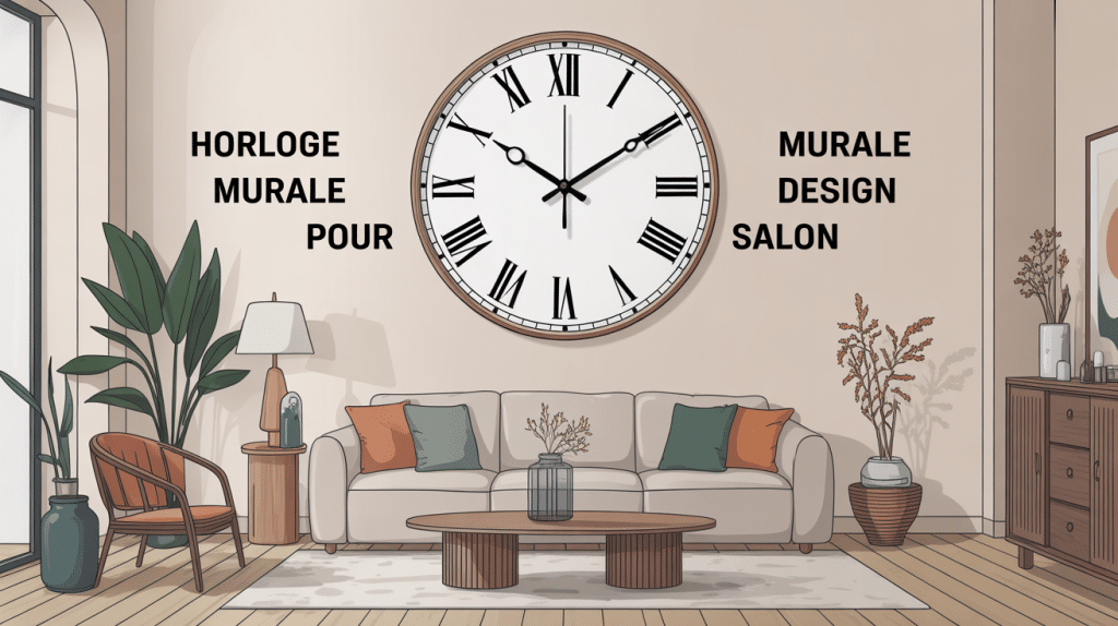 horloge murale design pour salon moderne et élégante