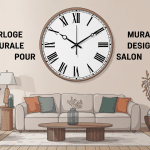 horloge murale design pour salon moderne et élégante
