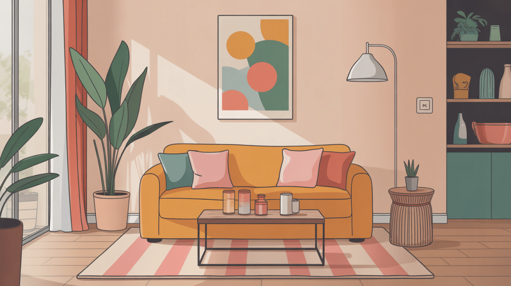 housse de clic clac 140x200 dans salon contemporain