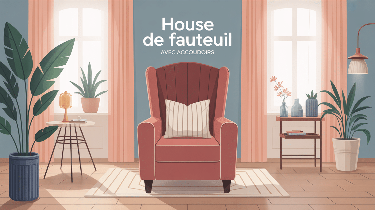 housse fauteuil accoudoir chic protégé dans salon lumineux