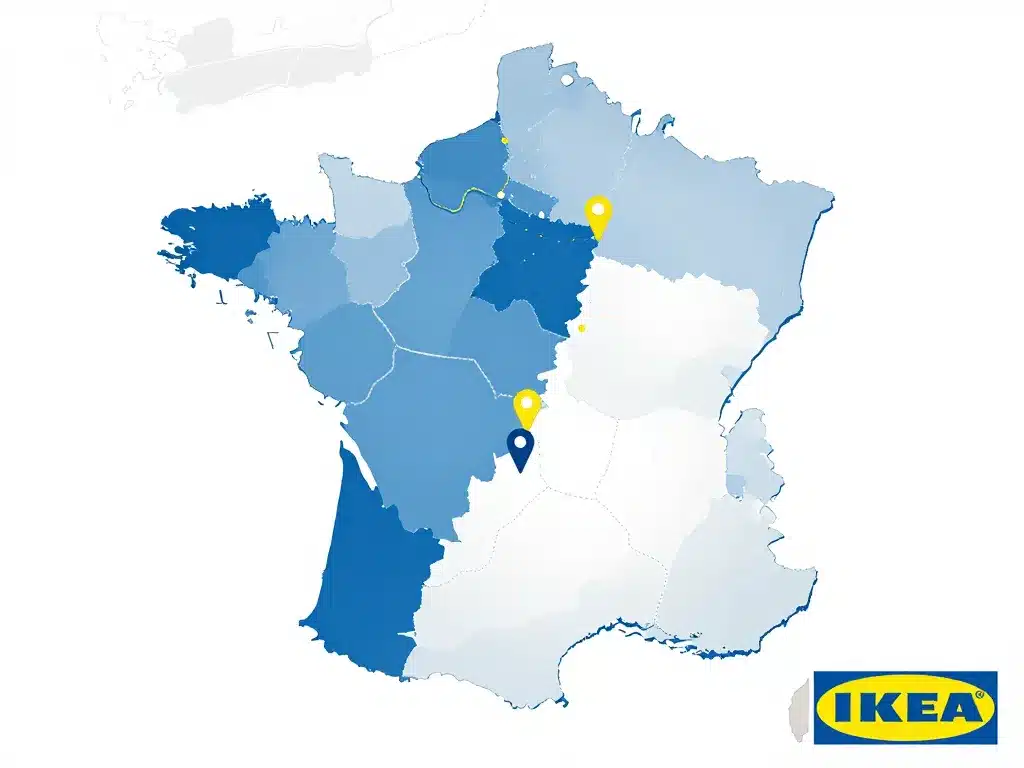 ikea liste magasin france répartition régionale