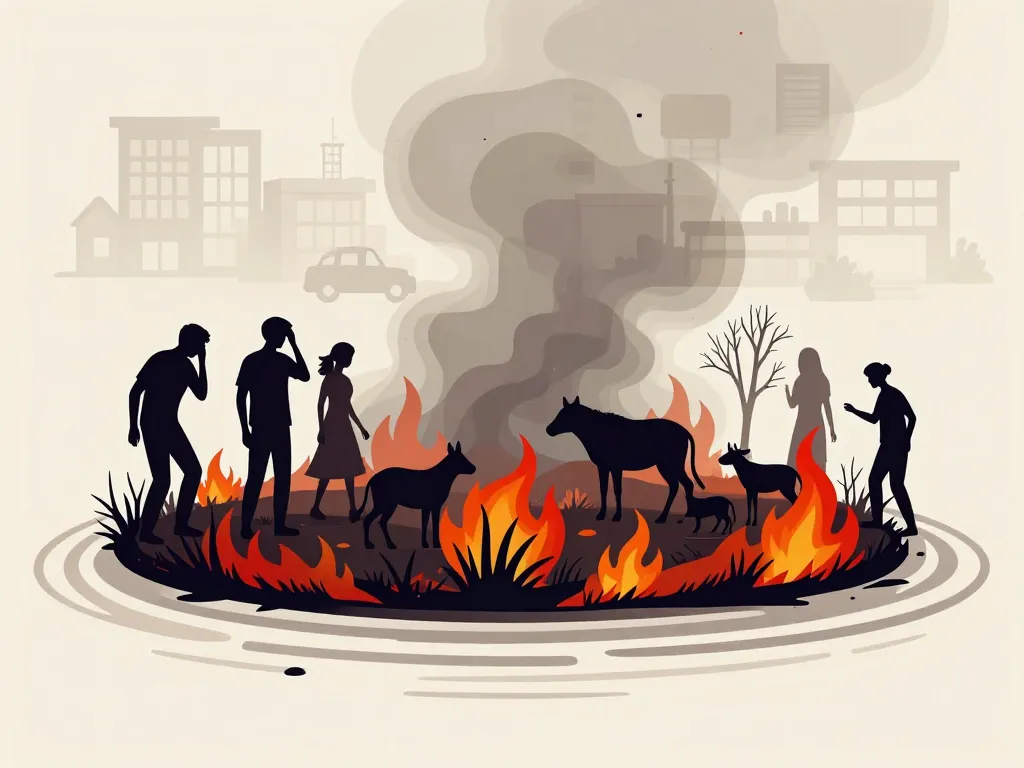 incendie biganos impacts habitants faune économie