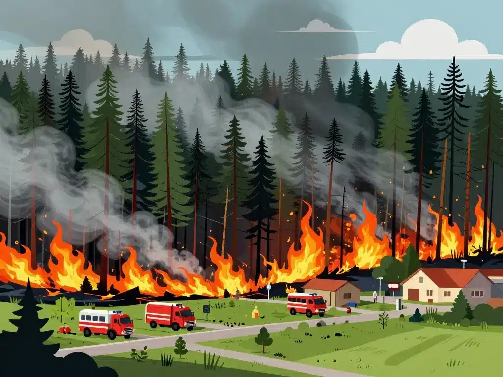 incendie biganos forêt pompiers vent