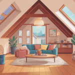 illustration isolation des combles aménageables toiture ouverte moderne