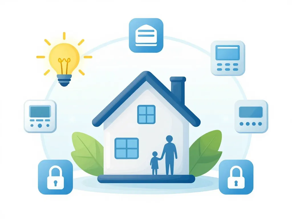 maison génie illustration confort sécurité énergie