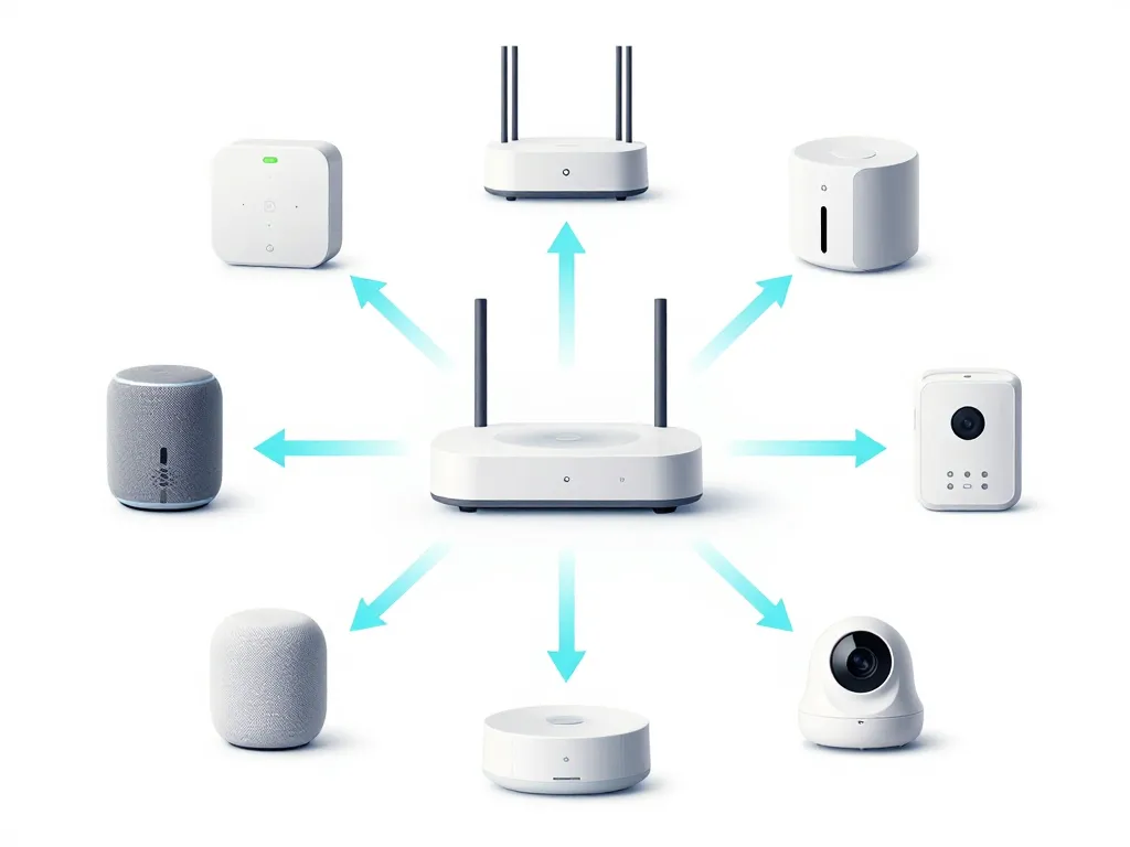 maison génie schéma technologies objets connectés